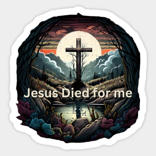 Jesus Died for Me John 3:16 V5 Sticker